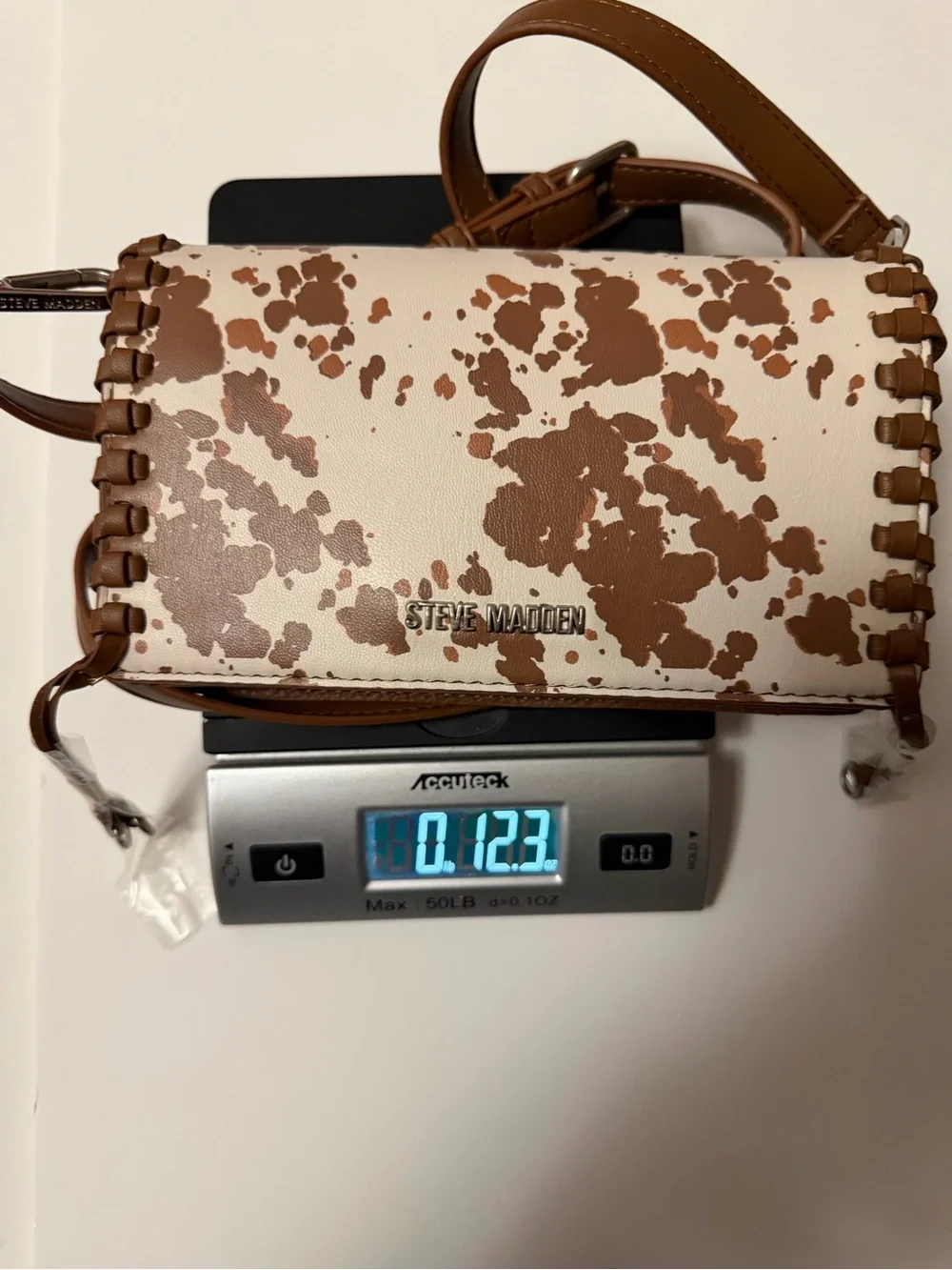 Steve Madden 2025 Faux Cow Print Crossbody Shoulder Bag NWTS